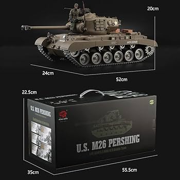 Amazon.co.jp: 戦車 ラジコン アメリカンパーシングM26中戦車2.4